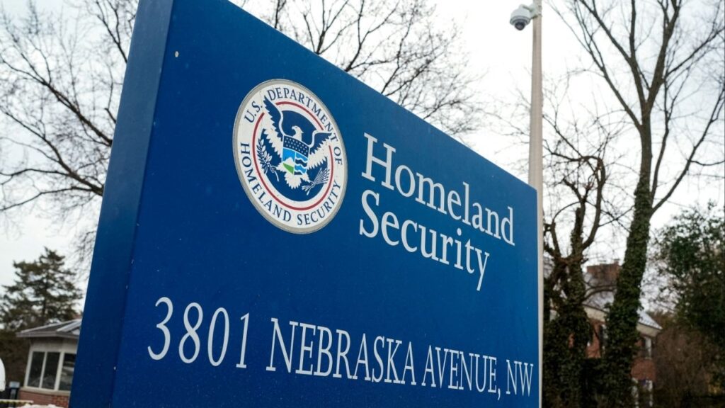 A view of the sign in front of US Homeland Security Department on Nebraska Avenue in Washington, D.C., U.S. February 15, 2026. (Reuters File)