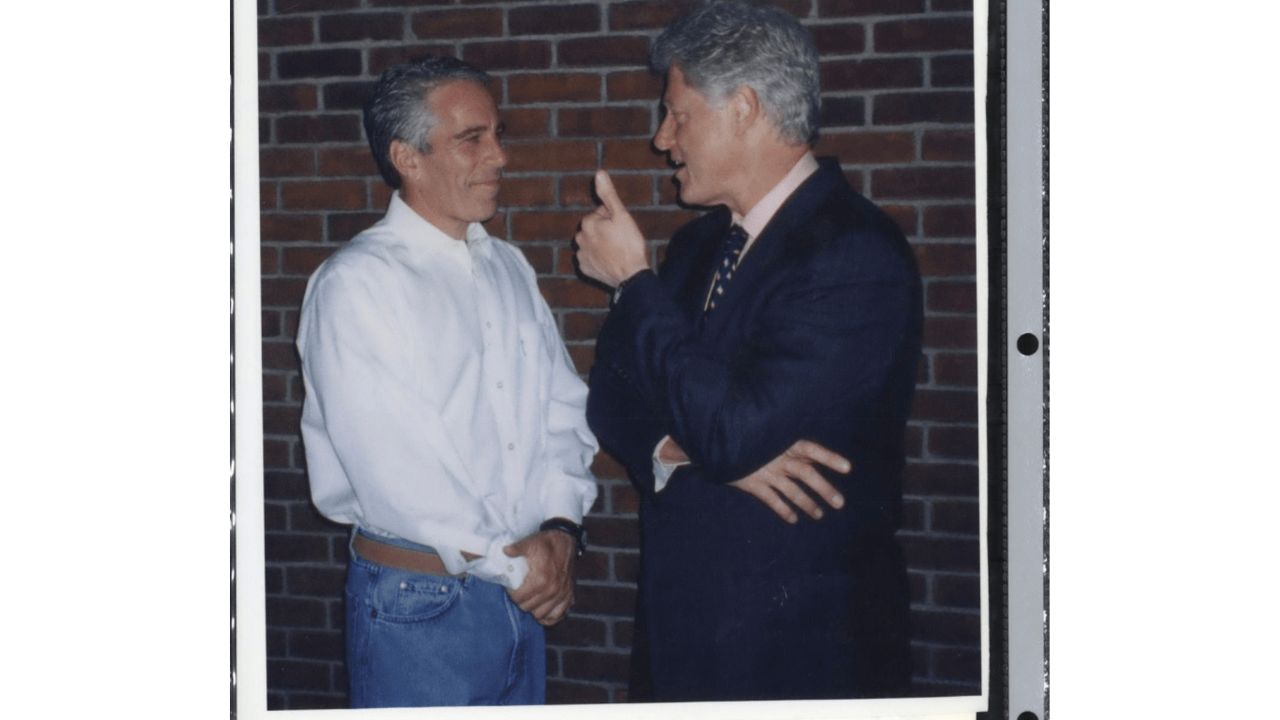 An undated photo provided by the U.S. Department of Justice showing Jefferey Epstein, left, and former President Bill Clinton. The search continues in the documents for ironclad criminal conduct, but the story of a sexual predator given a free ride by the ruling class has already emerged. (U.S. Department of Justice via The New York Times)