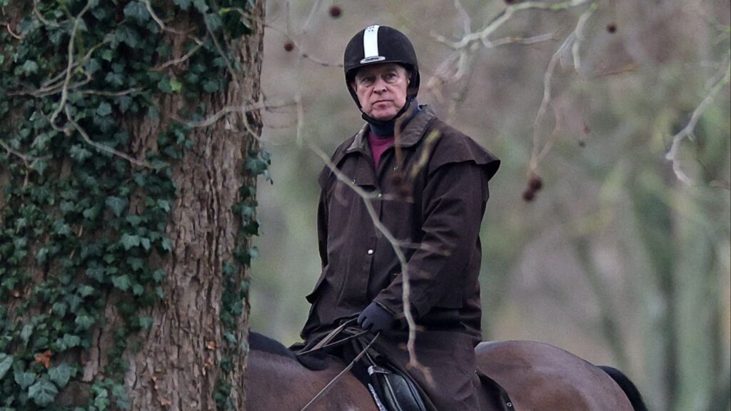 Andrew Mountbatten-Windsor rides a horse in Windsor Great Park, near to Royal Lodge, a property on the estate surrounding Windsor Castle, where Andrew Mountbatten-Windsor, the younger brother of Britain's King Charles, resides, after the U.S. Justice Department has released more records tied to the late financier and convicted sex offender Jeffrey Epstein, in Windsor, Britain, February 2, 2026. (Reuters File)