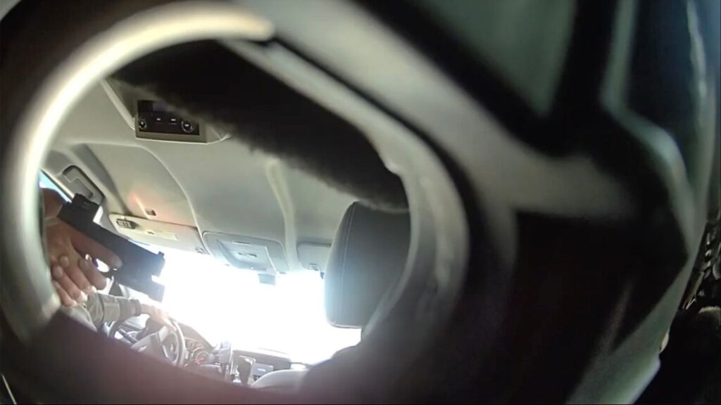 Body camera footage from the shooting of Marimar Martinez in Chicago in October 2025. Shortly after a Border Patrol agent shot Martinez five times, Gregory Bovino, who was leading the federal government’s immigration raids across the city, reached out to offer his congratulations. “In light of your excellent service in Chicago, you have much yet left to do!!” he wrote to the agent. (U.S. Attorney's Office for the Northern District of Illinois via The New York Times)