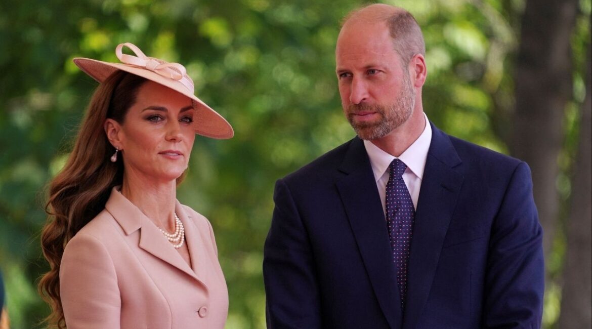 Britain's Kate, Princess of Wales and Prince William at the Windsor Castle in Windsor, England, Tuesday, July 8, 2025. (Alberto Pezzali/Pool via Reuters)