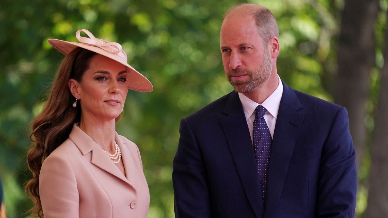 Britain's Kate, Princess of Wales and Prince William at the Windsor Castle in Windsor, England, Tuesday, July 8, 2025. (Alberto Pezzali/Pool via Reuters)