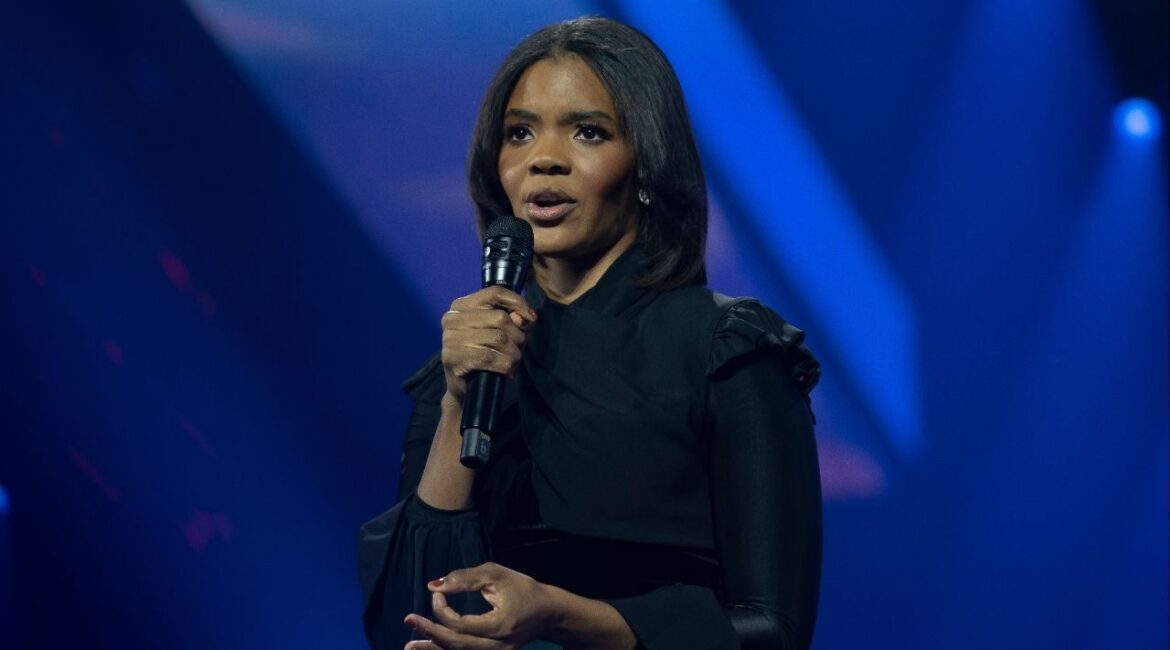 Candace Owens delivers remarks during AmericaFest at Phoenix Convention Center in Phoenix, Ariz., on Monday, Dec. 19, 2022. The Israeli military killed 34 people on the U.S.S. Liberty in 1967. Whether it was an accident, as many historians believe, has become a litmus test within President Trump’s movement. (Rebecca Noble/The New York Times)