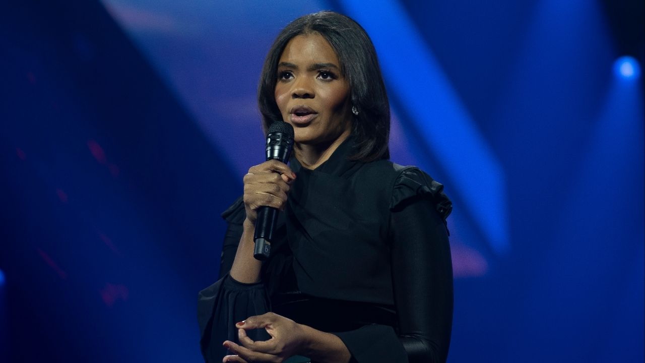 Candace Owens delivers remarks during AmericaFest at Phoenix Convention Center in Phoenix, Ariz., on Monday, Dec. 19, 2022. The Israeli military killed 34 people on the U.S.S. Liberty in 1967. Whether it was an accident, as many historians believe, has become a litmus test within President Trump’s movement. (Rebecca Noble/The New York Times)