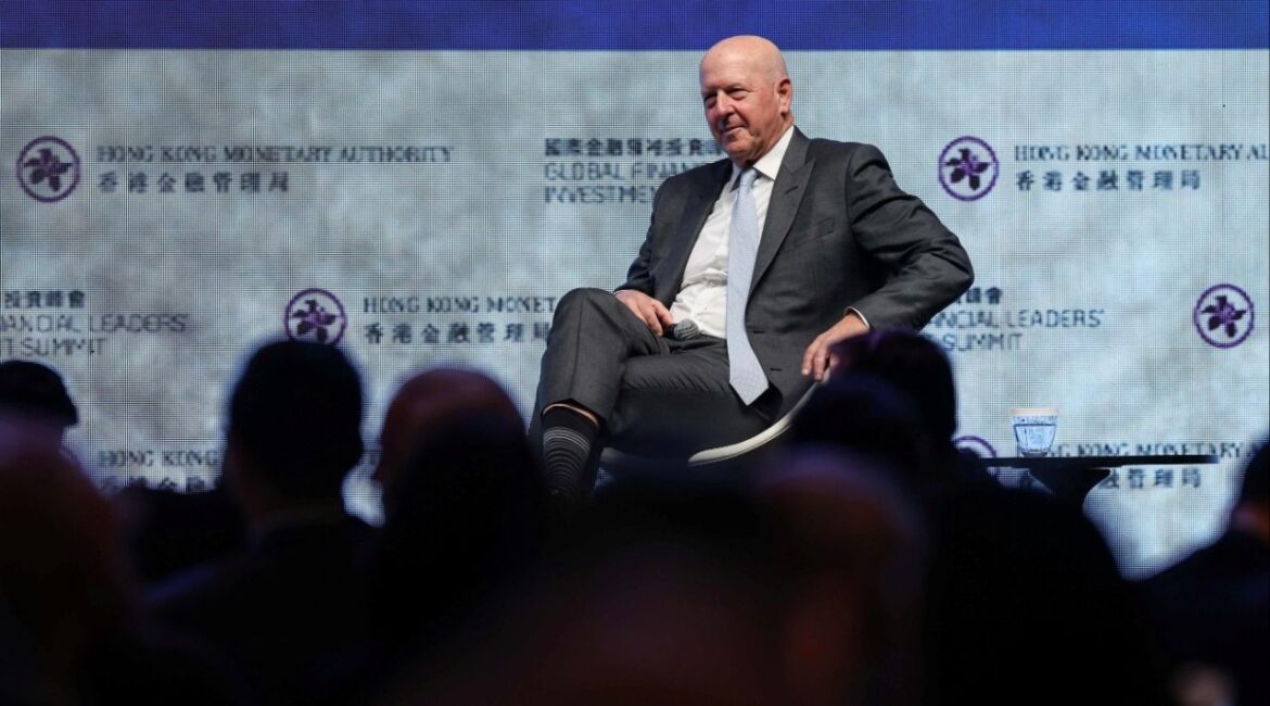 David Solomon, Chairman and CEO, Goldman Sachs, attends at the Global Financial Leaders' Investment Summit, in Hong Kong, China, November 4, 2025. (Reuters/Tyrone Siu)