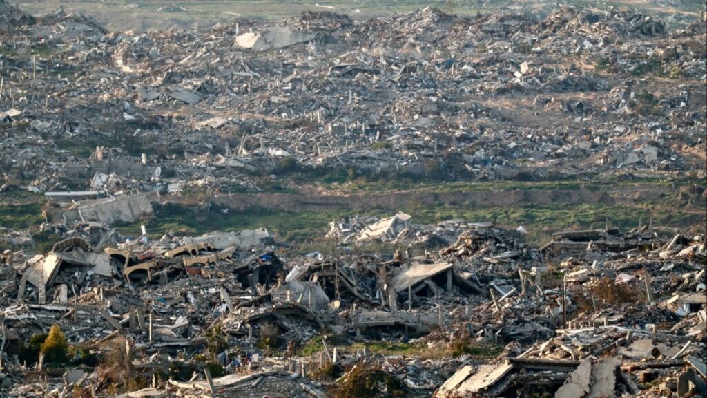 Destroyed buildings in Gaza, as seen from Israel, January 20, 2026. (Reuters/Amir Cohen)