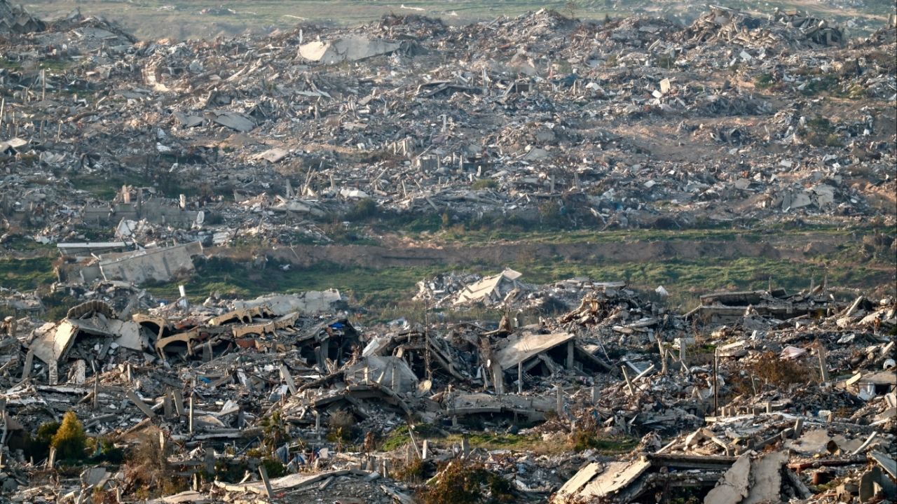 Destroyed buildings in Gaza, as seen from Israel, January 20, 2026. (Reuters/Amir Cohen)