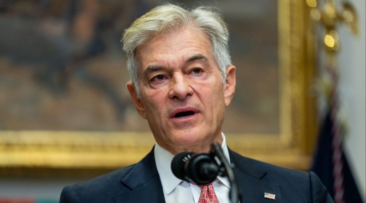 Dr. Mehmet Oz, the administrator of the Centers for Medicare and Medicaid Services, speaks during a press conference on pharmaceutical drug prices in the Roosevelt Room of the White House in Washington, May 12, 2025. Oz on Sunday, Feb. 8, 2026, urged Americans to get vaccinated against measles, one of the strongest endorsements of the vaccine yet from a top health official in the Trump administration. (Eric Lee/The New York Times)