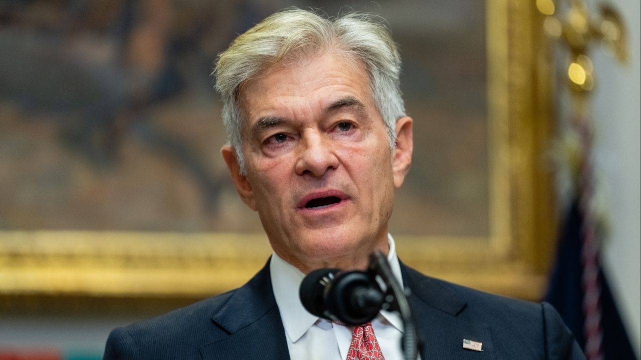 Dr. Mehmet Oz, the administrator of the Centers for Medicare and Medicaid Services, speaks during a press conference on pharmaceutical drug prices in the Roosevelt Room of the White House in Washington, May 12, 2025. Oz on Sunday, Feb. 8, 2026, urged Americans to get vaccinated against measles, one of the strongest endorsements of the vaccine yet from a top health official in the Trump administration. (Eric Lee/The New York Times)