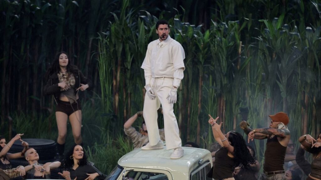 February 8, 2026 Bad Bunny performs during the halftime show (Reuters File)
