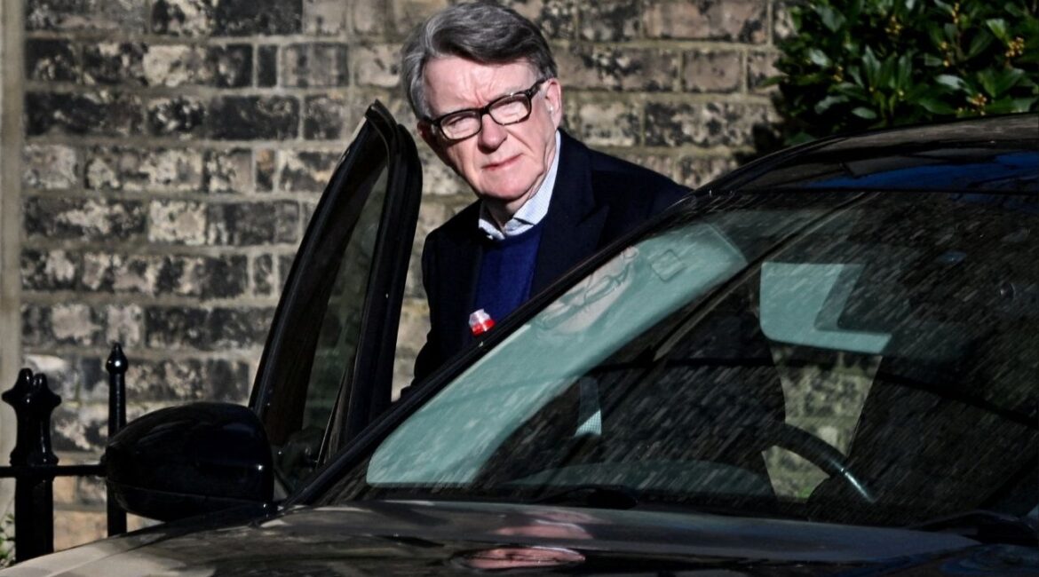 Former British Ambassador to the U.S. Peter Mandelson enters a vehicle outside a reported residence, after police launched a misconduct in public office investigation following the release of U.S. Justice Department files linked to the late financier and convicted sex offender Jeffrey Epstein, in London, Britain, February 14, 2026. (Reuters/Chris Ratcliffe)
