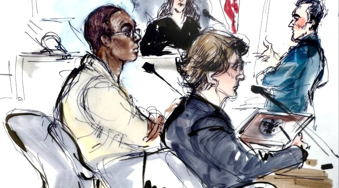 Former CNN anchor Don Lemon (L) appears in a hearing following his arrest for involvement in a protest at a church in Minnesota, in Los Angeles, California, U.S., January 30, 2026, in this courtroom sketch. (Reuters/Mona Edwards)