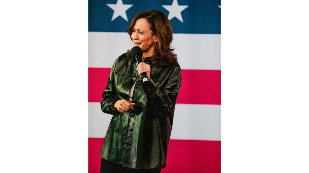 Former Vice President Kamala Harris speaks at a rally in support of California’s ballot measure to redraw the state’s congressional maps, in Los Angeles, Nov. 1, 2025. The Democratic National Committee, which began 2026 in debt and nearly $100 million behind its Republican counterpart, made a 6.5$ million bet in the final weeks of 2025 buy Harris’s old email list of supporters. (Gabriela Bhaskar/ The New York Times)