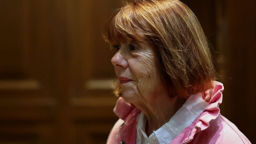 French woman Gisele Pelicot, the victim of a mass rape orchestrated by her then-husband Dominique Pelicot at their home in the southern French town of Mazan in Nimes, France, October 9, 2025. (Reuters File)