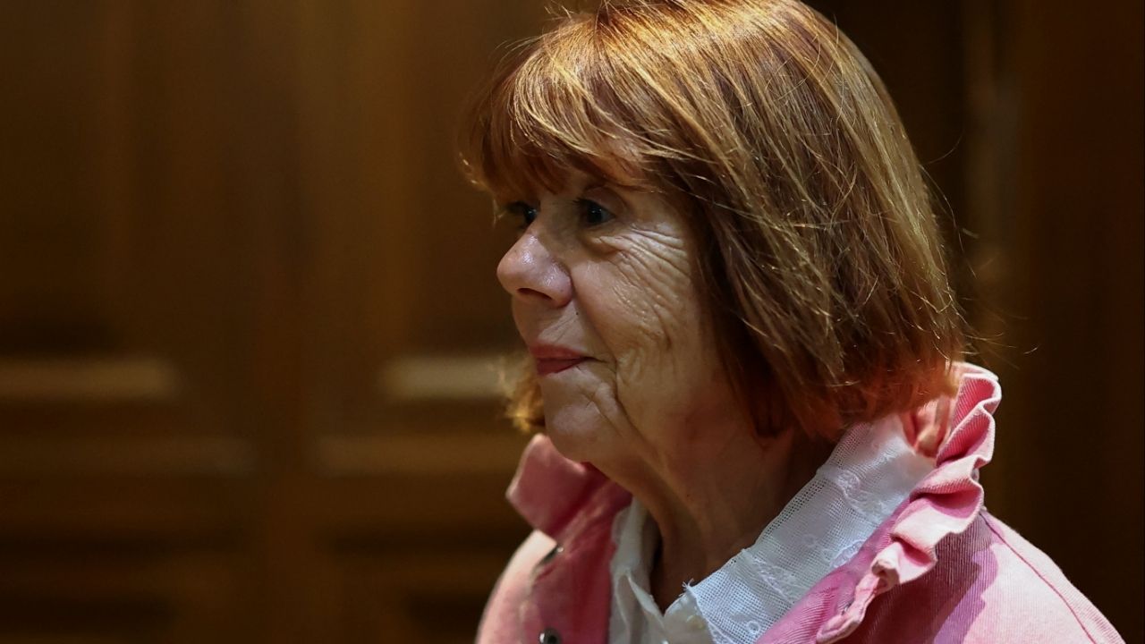 French woman Gisele Pelicot, the victim of a mass rape orchestrated by her then-husband Dominique Pelicot at their home in the southern French town of Mazan in Nimes, France, October 9, 2025. (Reuters File)