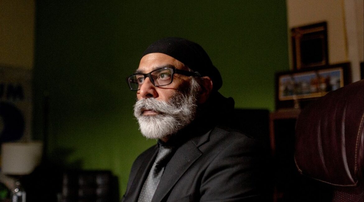 Gurpatwant Sing Pannun, a lawyer at a New York-based group called Sikhs for Justice, in New York, Nov. 30, 2023. An Indian man charged in 2023 with orchestrating a failed assassination plot against Pannun is expected to plead guilty on Friday, Feb, 13, 2026, in federal court in Manhattan. (Sarah Blesener/The New York Times)