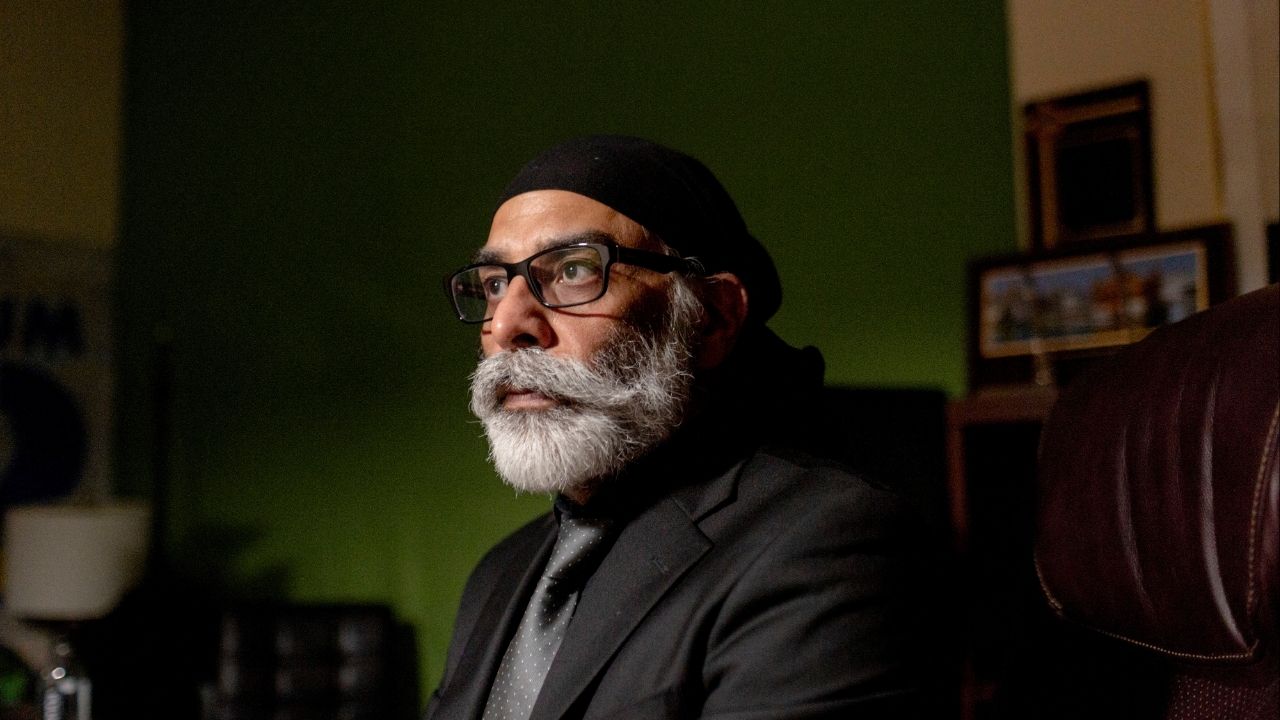 Gurpatwant Sing Pannun, a lawyer at a New York-based group called Sikhs for Justice, in New York, Nov. 30, 2023. An Indian man charged in 2023 with orchestrating a failed assassination plot against Pannun is expected to plead guilty on Friday, Feb, 13, 2026, in federal court in Manhattan. (Sarah Blesener/The New York Times)