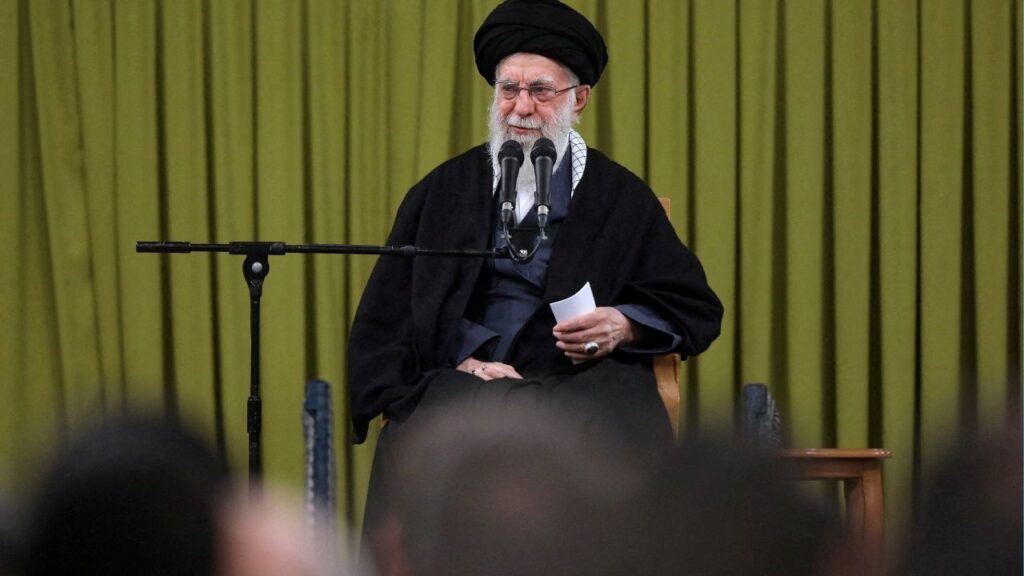 Iran's Supreme Leader Ayatollah Ali Khamenei speaks during a meeting in Tehran, Iran, February 1, 2026. (Office of the Iranian Supreme Leader/WANA (West Asia News Agency)/Handout via Reuters)