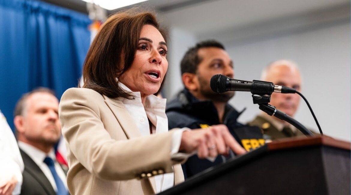 Jeanine Pirro, the U.S. attorney for the District of Columbia, speaks at a news conference in Washington, Nov. 27, 2025. Pirro on Monday, Feb. 2, threatened jail time for anyone who enters the capital with a gun. Her remarks prompted swift pushback from the Republican Party’s pro-Second Amendment wing. (Eric Lee/The New York Times)