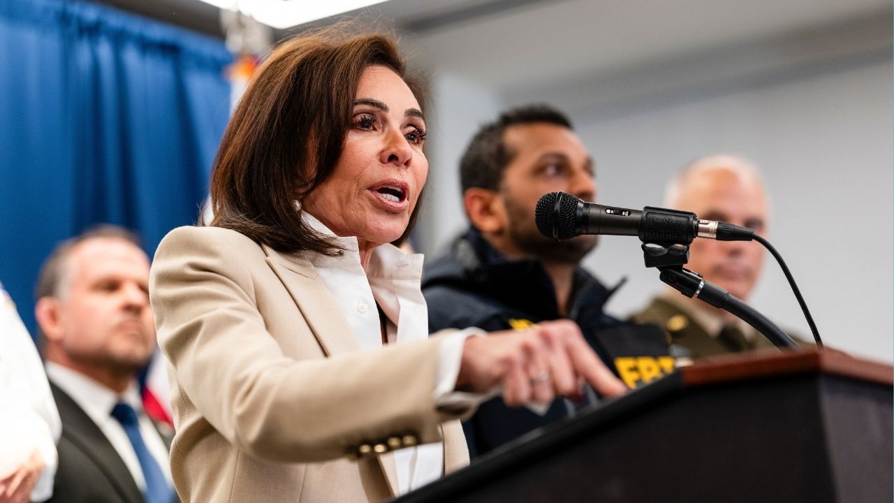 Jeanine Pirro, the U.S. attorney for the District of Columbia, speaks at a news conference in Washington, Nov. 27, 2025. Pirro on Monday, Feb. 2, threatened jail time for anyone who enters the capital with a gun. Her remarks prompted swift pushback from the Republican Party’s pro-Second Amendment wing. (Eric Lee/The New York Times)