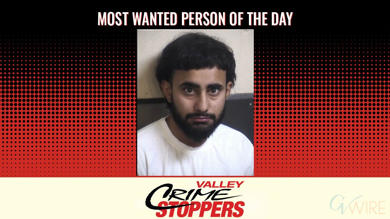 Jeetpal Singh is Valley Crime Stoppers' Most Wanted Person of the Day for Feb. 6, 2026. (Valley Crimes Stoppers)