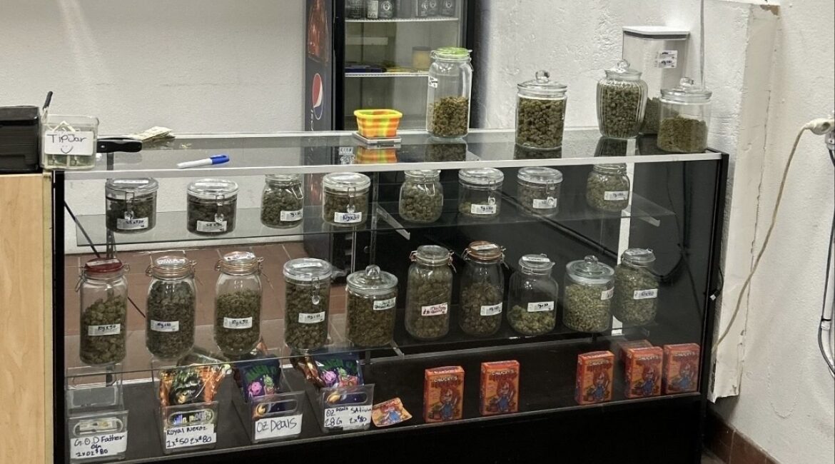 Kern County authorities shut down four illegal marijuana dispensaries in Rosamond Thursday, Feb. 12, 2026, seizing large amounts of marijuana, edibles, concentrates, and psilocybin, and arrested nine people. (Kern County SO)