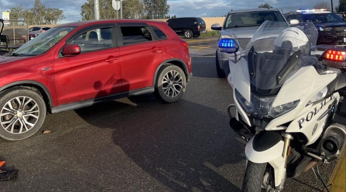 Madera police are investigating a traffic collision involving a bicyclist near North D and Martin streets, prompting multiple road closures during the Wednesday, Feb. 18, 2026, morning commute. (Madera PD)