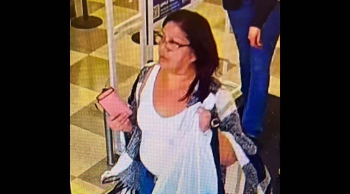 Madera police are seeking the public's help to identify a woman captured on surveillance video stealing another customer's purse from a local business. (Madera PD)