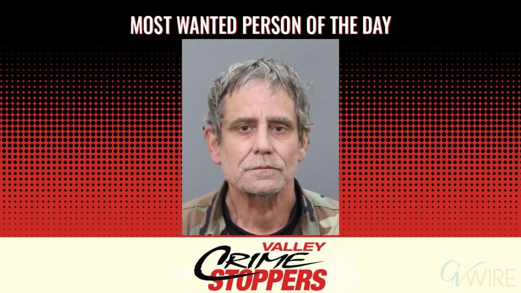 Mark Edward Scott is Valley Crime Stoppers' Most Wanted Person of the Day for Feb. 25, 2026. (Valley Crimes Stoppers)