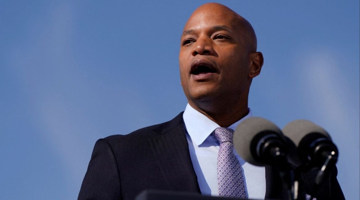 Maryland Governor Wes Moore speaks on the day U.S. President Joe Biden visits to Dundalk Marine Terminal in Baltimore, Maryland, U.S., October 29, 2024. (Reuters File)