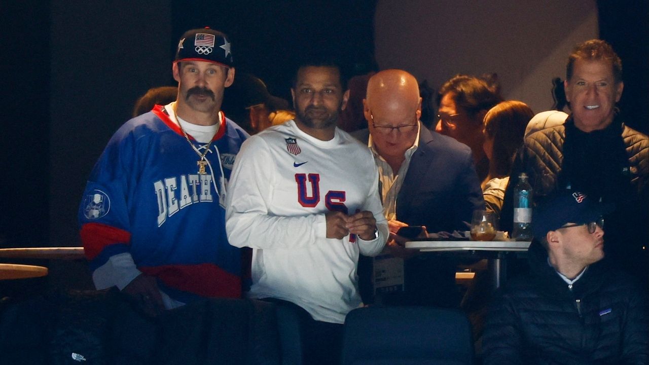 Milano Cortina 2026 Olympics - Ice Hockey - Men's Gold Medal Game - Canada vs United States - Milano Santagiulia Ice Hockey Arena, Milan, Italy - February 22, 2026. FBI Director Kash Patel before the match (Reuters/Alessandro Garofalo)