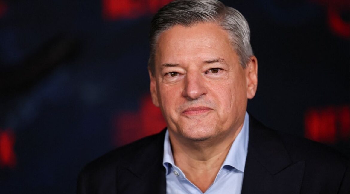 Netflix CEO Ted Sarandos attends the premiere for the final season of the television series "Stranger Things" at the TCL Chinese Theatre in Los Angeles, California, U.S., November 6, 2025. (Reuters/Daniel Cole)