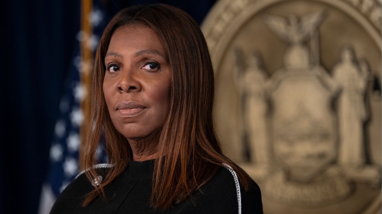 New York Attorney General Letitia James at a news conference in New York, Oct. 16, 2025. James announced on Tuesday that her office would deploy legal observers to document raids conducted by federal immigration authorities across the state. (James Estrin/The New York Times)