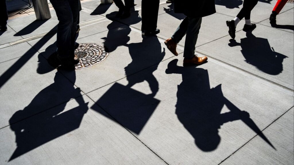 People attend a rally in support of federal workers outside the 26 Federal Plaza, a federal office building in New York City, U.S., March 25, 2025. (Reuters/Eduardo Munoz)