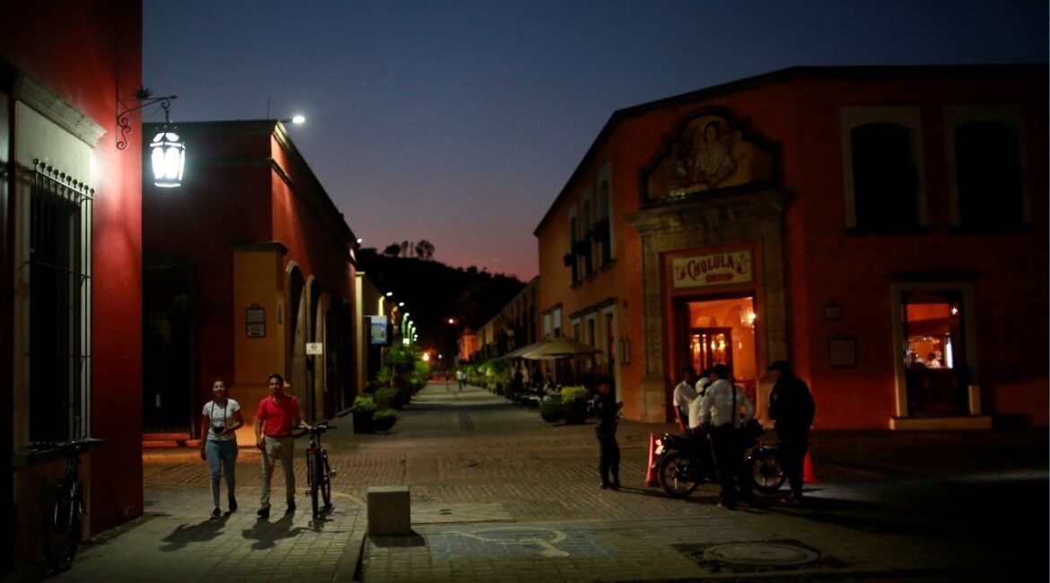 People walk around the town in Tequila, Jalisco, Mexico, April 10, 2018. (Reuters/Carlos Jasso)
