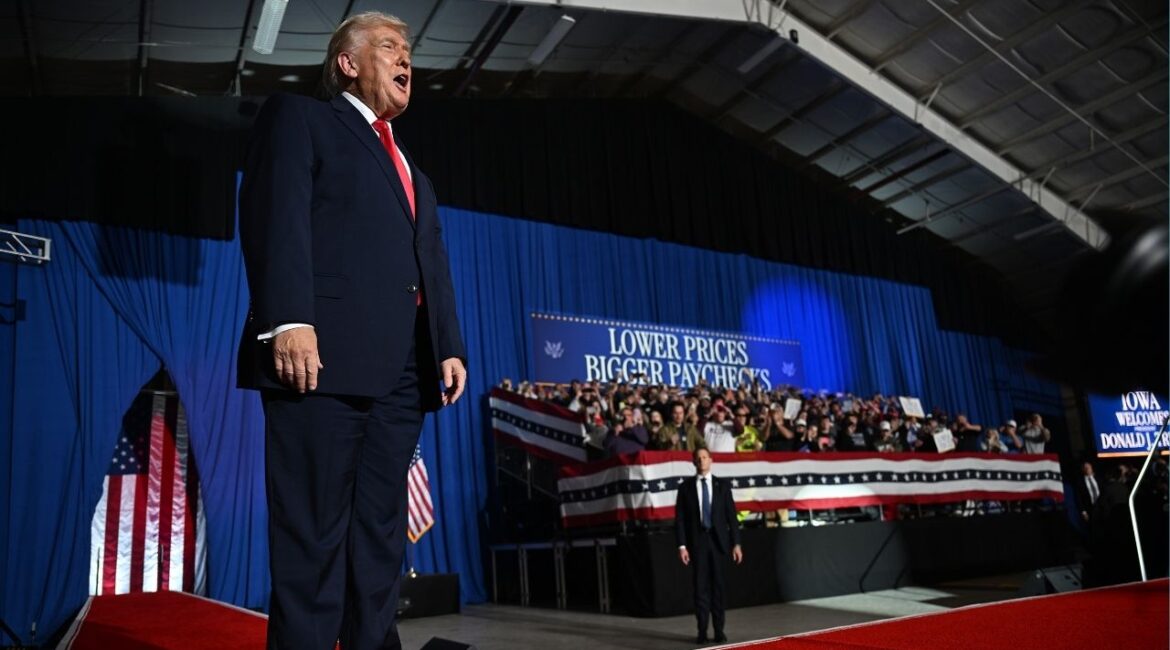 President Donald Trump delivers remarks at the Horizon Events Center in Des Moines, Iowa, Jan. 27, 2026. All have amassed enormous war chests, new filings show, making them the financial wild cards of this year’s midterm elections and feared political spenders. (Kenny Holston/The New York Times)