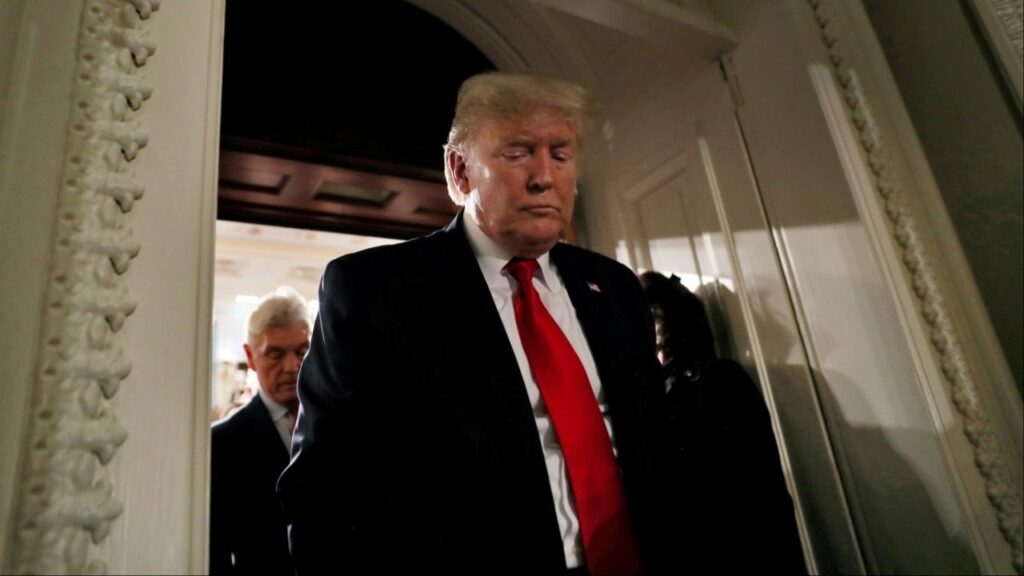 President Donald Trump departs after delivering his State of the Union address to a joint session of the U.S. Congress in the House Chamber of the U.S. Capitol in Washington, U.S. February 4, 2020. (Reuters/Leah Millis/Pool)