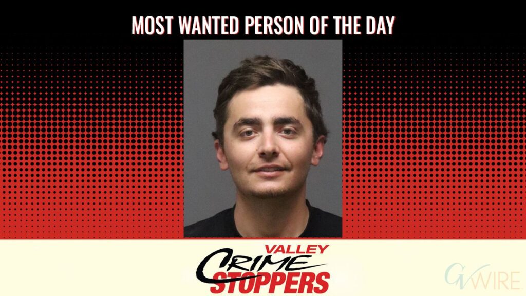 Seth Patrick York is Valley Crime Stoppers' Most Wanted Person of the Day for Feb. 20, 2026. (Valley Crimes Stoppers)