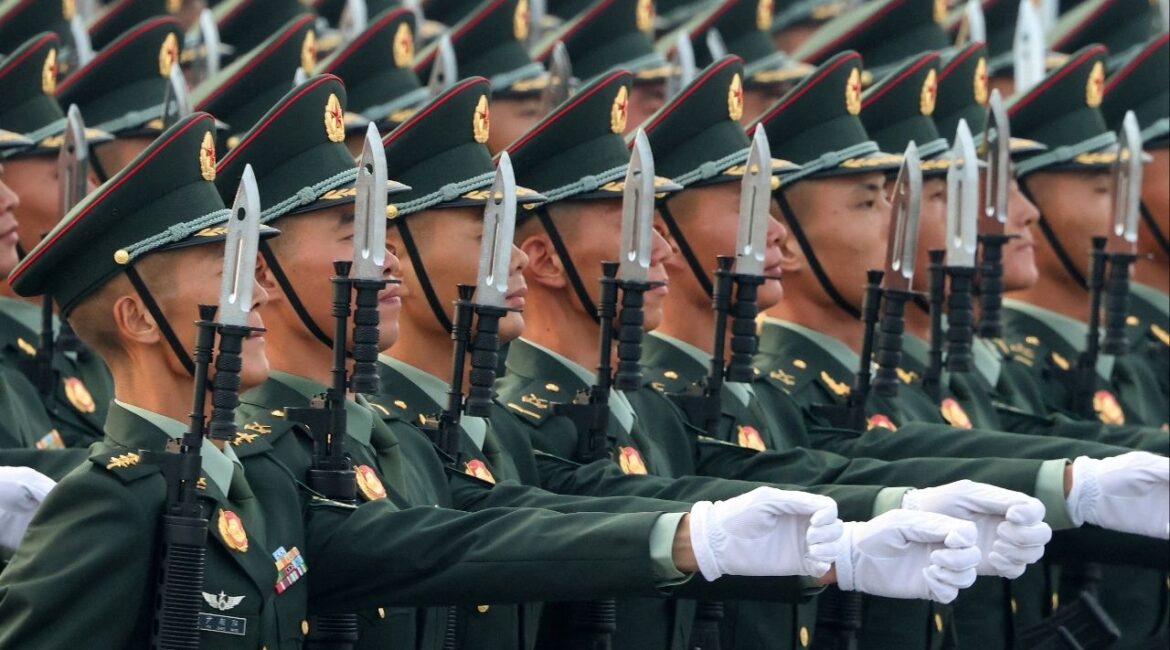 Soldiers participate in a military parade to mark the 80th anniversary of the end of World War Two, in Beijing, China, September 3, 2025. (Reuters/Maxim Shemetov)