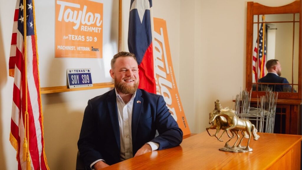 Taylor Rehmet, a Democratic candidate for the Texas Senate, in Fort Worth, on Jan. 14, 2026. A Democrat won a state legislative special election in a district that President Trump carried by 17 percentage points, unnerving Republicans in Texas and beyond. (Desiree Rios/The New York Times)