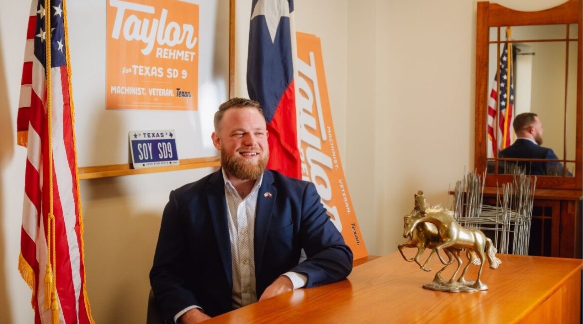 Taylor Rehmet, a Democratic candidate for the Texas Senate, in Fort Worth, on Jan. 14, 2026. A Democrat won a state legislative special election in a district that President Trump carried by 17 percentage points, unnerving Republicans in Texas and beyond. (Desiree Rios/The New York Times)
