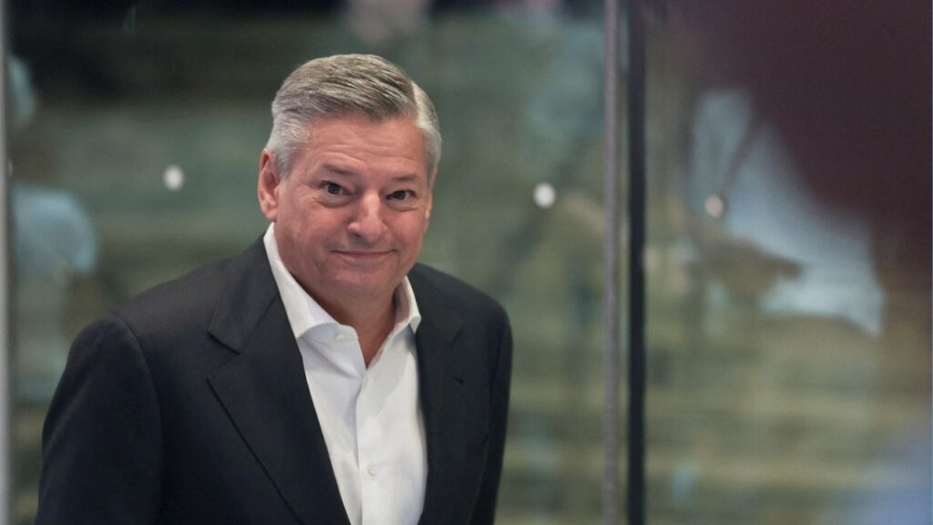 Ted Sarandos attends the premiere of "The Rip" in New York City, U.S., January 13, 2026. (Reuters/Jeenah Moon)