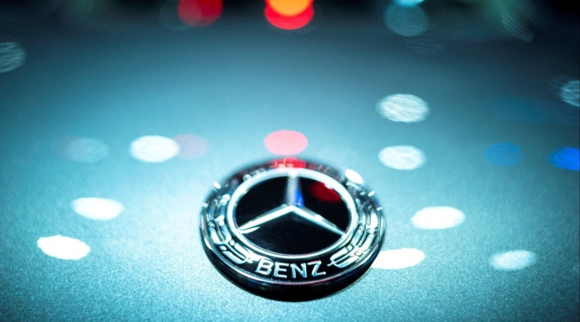 The Mercedes-Benz logo is seen at the 43rd Bangkok International Motor Show, in Bangkok, Thailand, March 22, 2022. (Reuters File)