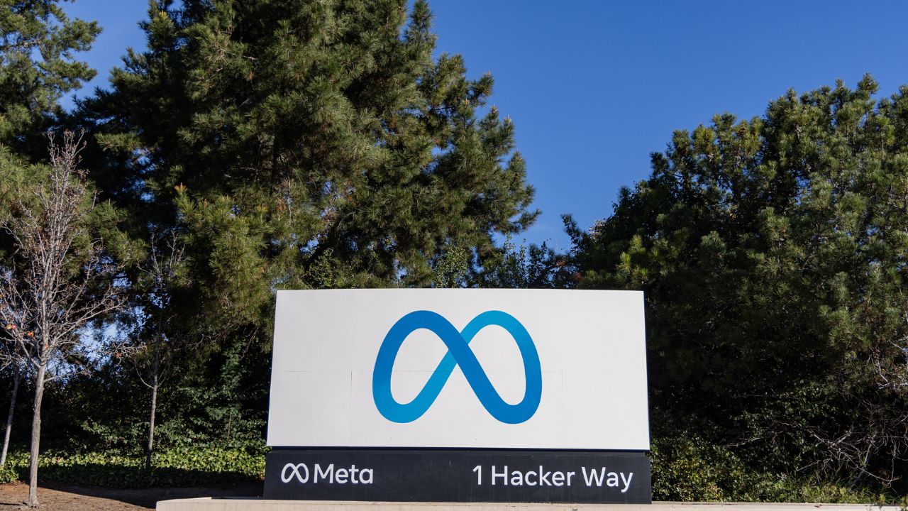 The Meta logo in Menlo Park, California., January 7, 2025. Meta’s biggest investment aims to prevent state legislation that it fears could inhibit artificial intelligence development. Its spending starts this week in Texas and Illinois. (Jason Henry/ The New York Times)
