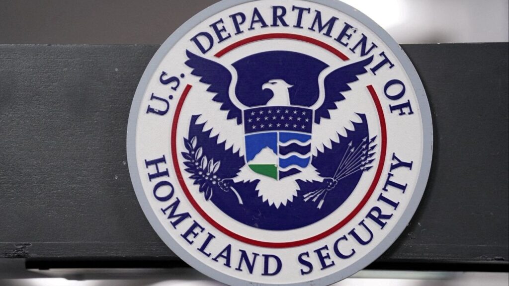 The U.S. Department of Homeland Security seal is displayed at the FEMA National Response Coordination Center in Washington, D.C., U.S., January 24, 2026. (Reuters File)