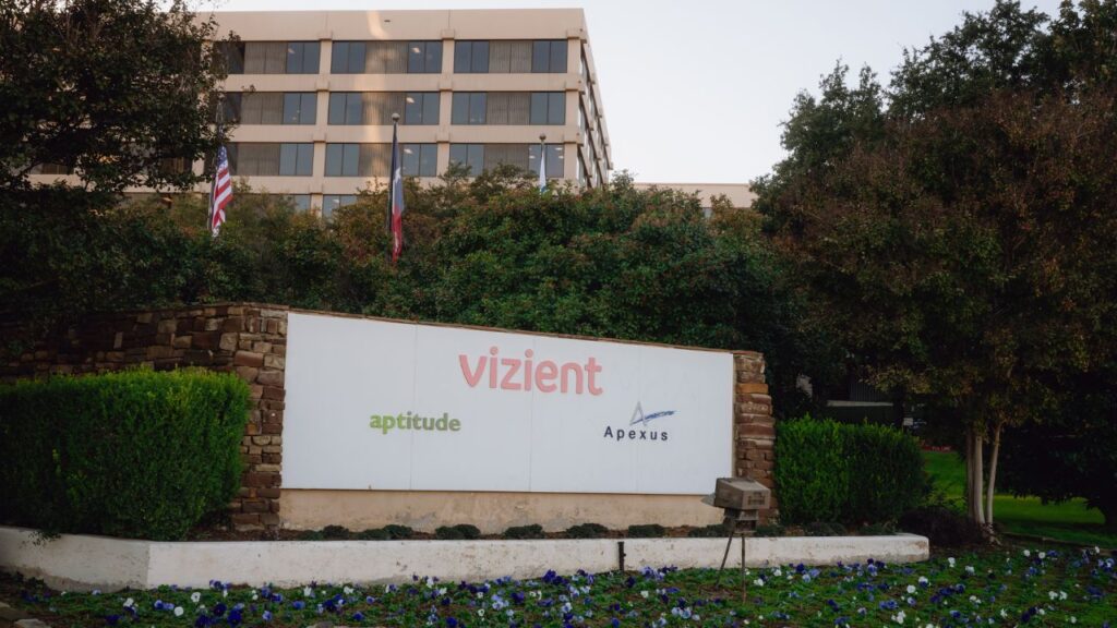 The offices of Apexus, a subsidiary of Vizient, in Irving, Texas, Dec. 11, 2024. Sen. Bill Cassidy (R-La.) sent a letter to Apexus, the Texas-based company that negotiates drug discounts, asking about its profits, business practices and role in the 340B Drug Price Program. (Desiree Rios/The New York Times)