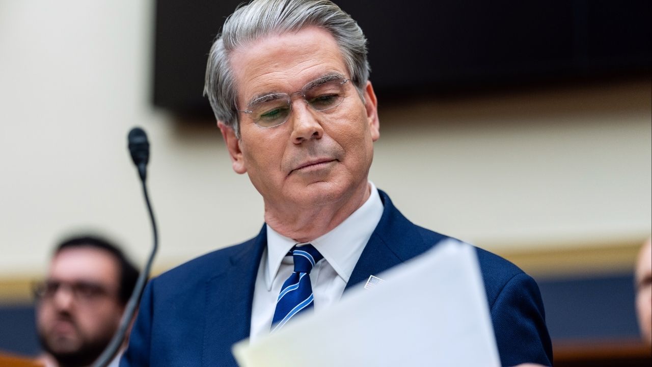 Treasury Secretary Scott Bessent appears before the House Financial Services Committee in Washington on Wednesday, Feb. 4, 2026. Bessent, asked about the fall in the price of Bitcoin this week, said the government could not try to stop the decline by ordering banks to buy Bitcoin. (Eric Lee/The New York Times)