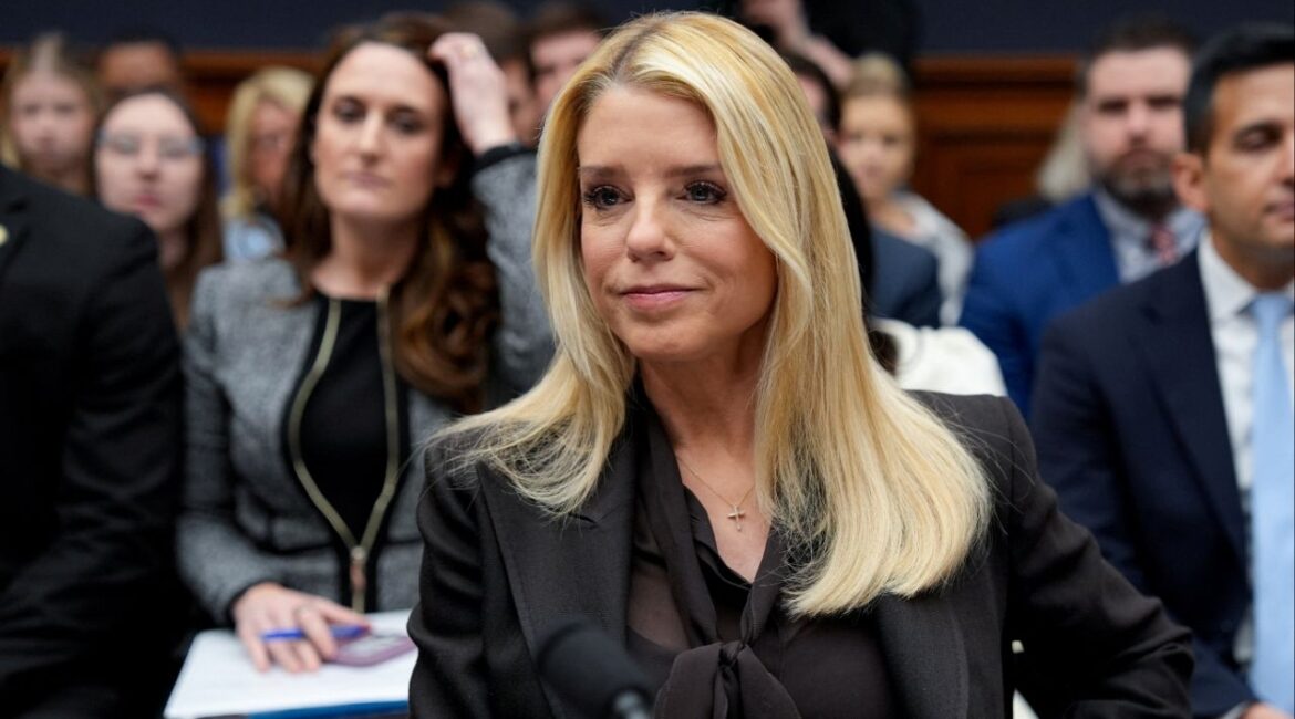 U.S. Attorney General Pam Bondi attends a House Judiciary Committee hearing on oversight of the Justice Department to testify, on Capitol Hill in Washington, D.C., U.S., February 11, 2026. (Reuters/Kent Nishimura)