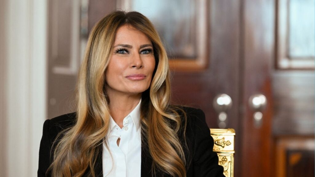 U.S. first lady Melania Trump looks on as she meets with freed American-Israeli couple Keith and Aviva Siegel (not pictured), who were abducted by Hamas on October 7, 2023, at the White House in Washington, D.C., U.S., February 4, 2026. (Reuters/Annabelle Gordon)