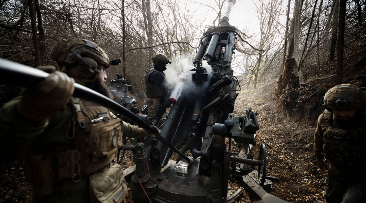Ukraine’s 148th Artillery Brigade fires toward Russian targets in the Zaporizhzhia region of eastern Ukraine, Oct. 14, 2025. Ukrainian and Russian officials planned to meet on Tuesday, Feb. 17, 2026, in Switzerland for a new round of U.S.-brokered peace talks, but hopes of a breakthrough to end the war were low. (Tyler Hicks/The New York Times)